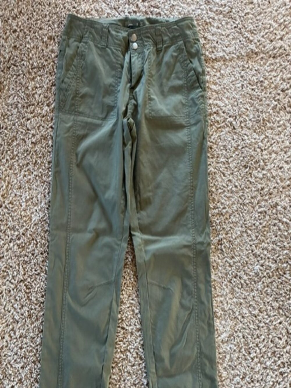 PRANA pants, Women's size 10, army green, excellent preowned condition!